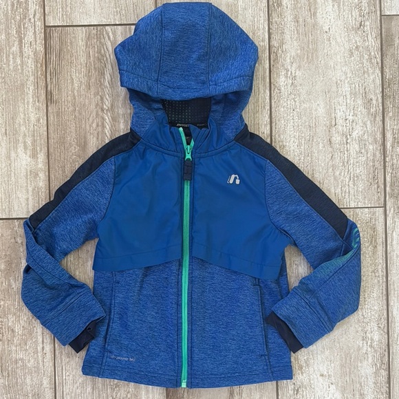 Russell Athletic Other - Blue and Navy blue Hooded Jacket with Green Accents